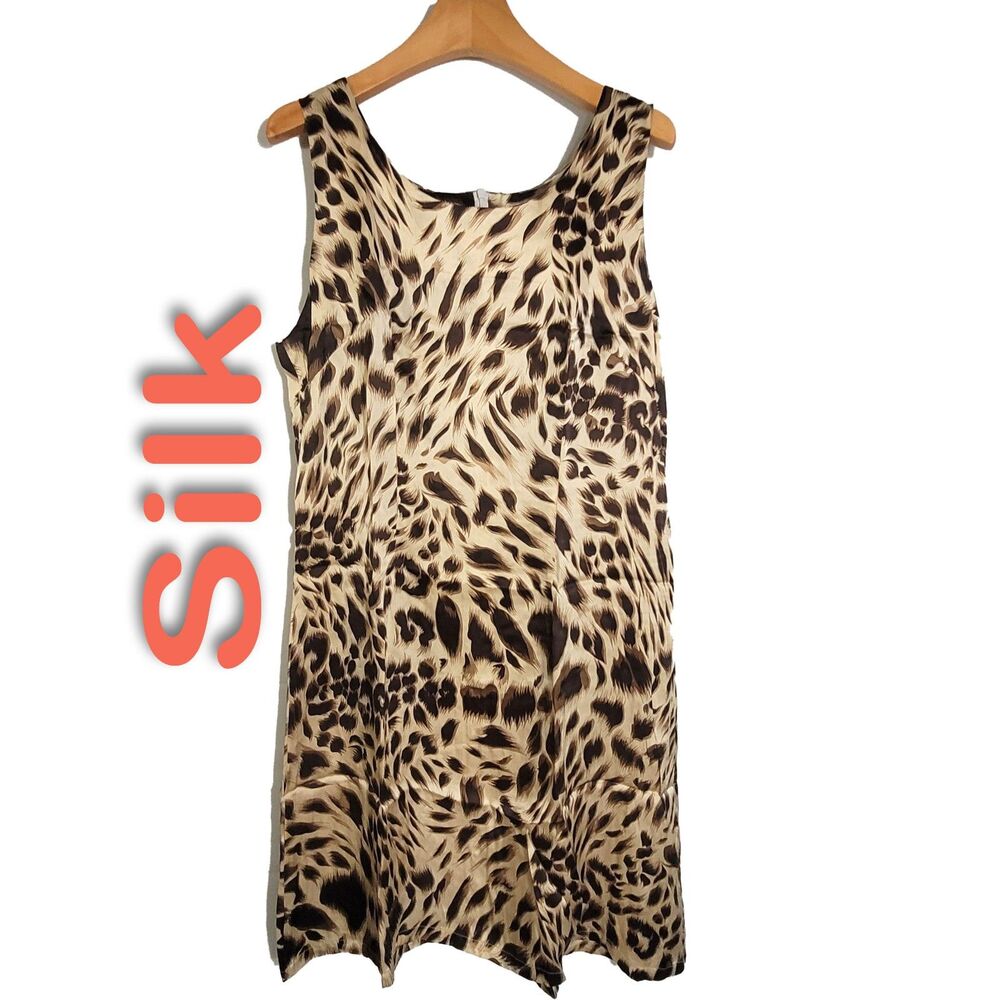 Women's 100% Silk Size M Sleeveless Tank Dress SBK101